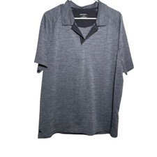 UnTuckIt Polo Men's XL Gray Short Sleeve Collared Athletic Shirt Active