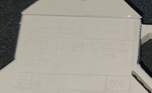 Weidmuller Blocco terminale fusibile con indicatore luminoso WSI 6 (35840-B1) - Foto 3 di 5