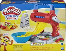 Image of Play-Doh Kitchen Creations Noodle Party Playset for Children Aged 3 and Up with