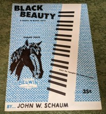 Black Beauty John W Schaum Piano Solo 1958 Music Sheet