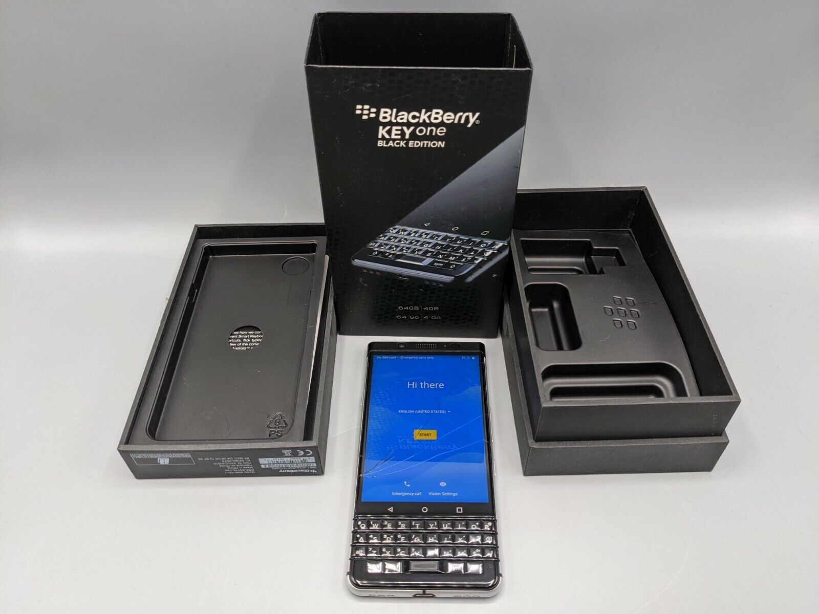 BlackBerry Key One KEYone Black Edition 64GB BBB100-1 AT&T 4G LTE - A8