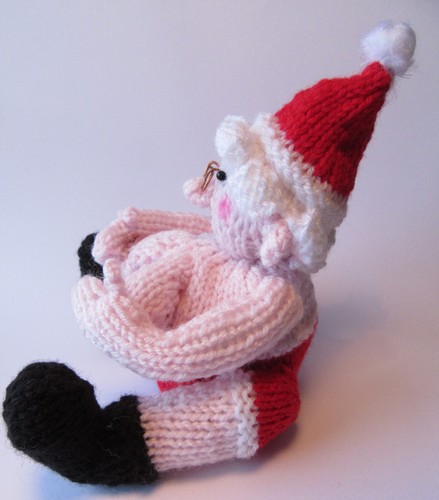 KNITTING PATTERN Cheeky Naughty Mrs Santa Claus Chocolate Orange Cover Christmas - Picture 2 of 2
