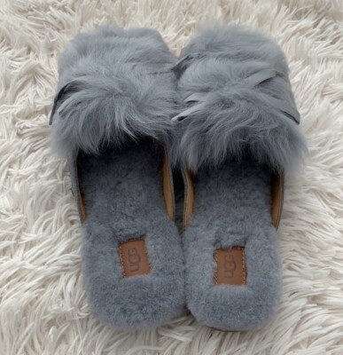 【新品】UGG SHAINE FLUFF シェインフラッフ　25cm Brand new authentic UGG shaine fluff slip on slipper US Sz 6
