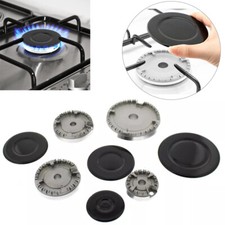 4Pcs Cooker Oven Gas Hob Rapid Burner Flame Caps Crown Ring Tops Kit Black