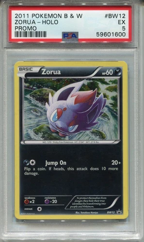 Pokemon Black & White Black Star Promo BW12 Zorua Holo PSA 5