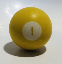 Vtg 1 Yellow Single Individual Pool Ball Billiard 2 1/4 Replacement