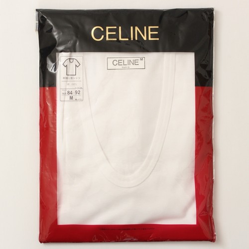 Celine, Vintage Celine Paris Men’s White T-Shirt Undershirt (Size M) *NEW*