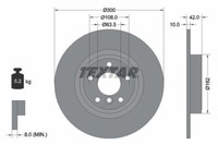 2X Textar 92309505 Bremsscheibe FüR Jaguar