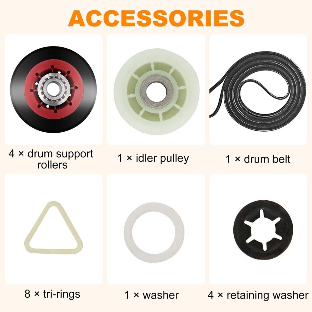 WPW10314173 & 661570V & 279640 Dryer Maintenance Repair Kit For Kenmore 4392067