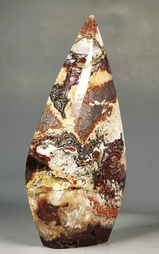Natural Beautiful Mexican Crazy Agate Geode Crystal Freeform Standup Healing - Picture 4 of 13