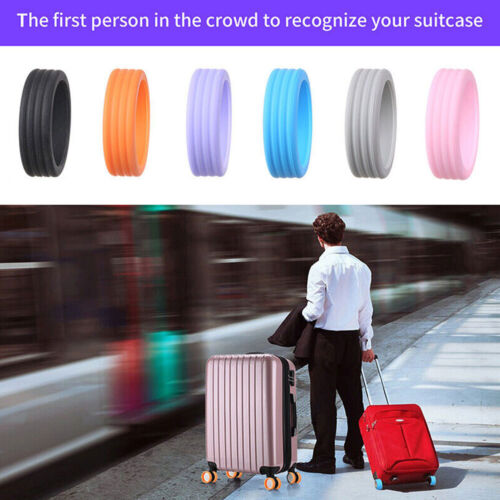 8x Luggage Wheel Covers Suitcase Wheel Protector Silicone Luggage Wheel Covers - Picture 2 of 34