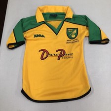 Norwich City Xara Football Jersey 100 Years 1902-2002 Home 2001/2003 Youth Small