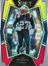 2021 Panini Select #124 J.C. Jackson Red and Yellow Prizm Die Cut