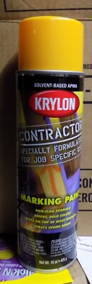 Contractor Yellow New Yellow Solvent-Base KRYLON Contractor Marking Paint 15 Oz- Case of ...