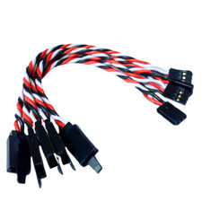  5 15CM  6in Twisted 20awg Servo Extension Leads Futaba with Safety Clip