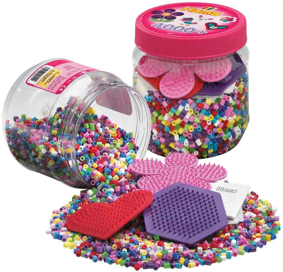 Perles à repasser HAMA Kit 4000 pièces cadeau créatif pour anniversaire