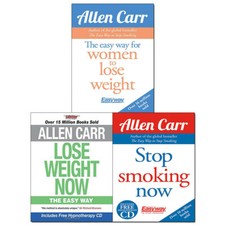 Allen Carr Stop Smoking Now 3 Books Collection Set Easy Way for Women to Lose PB
