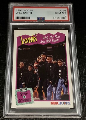 PSA 10 Will Smith 1991 Hoops With The Boys & Fresh Prince Of Bel Air Rookie Card