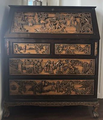 Oriental Vintage Antique Writing Bureau Desk Desks Gumtree