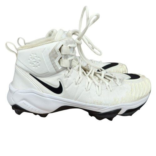 Nike Force Savage Pro Shark PM Football Cleats Mens 15 White Shoes 923306-101