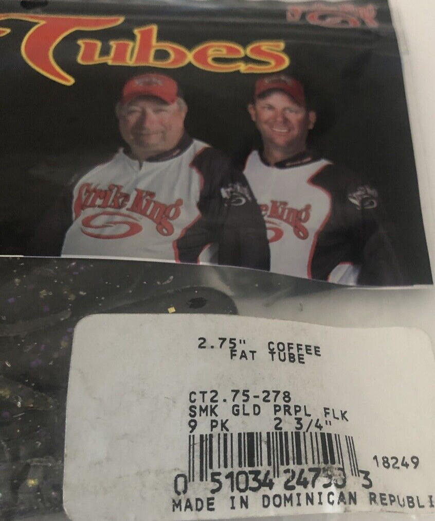 Strike King CT2.75-278 Soft Plastic 2.75 Inch FAT Coffee TUBE-1ea 9pk-NEW-SHIP24 - Image 2