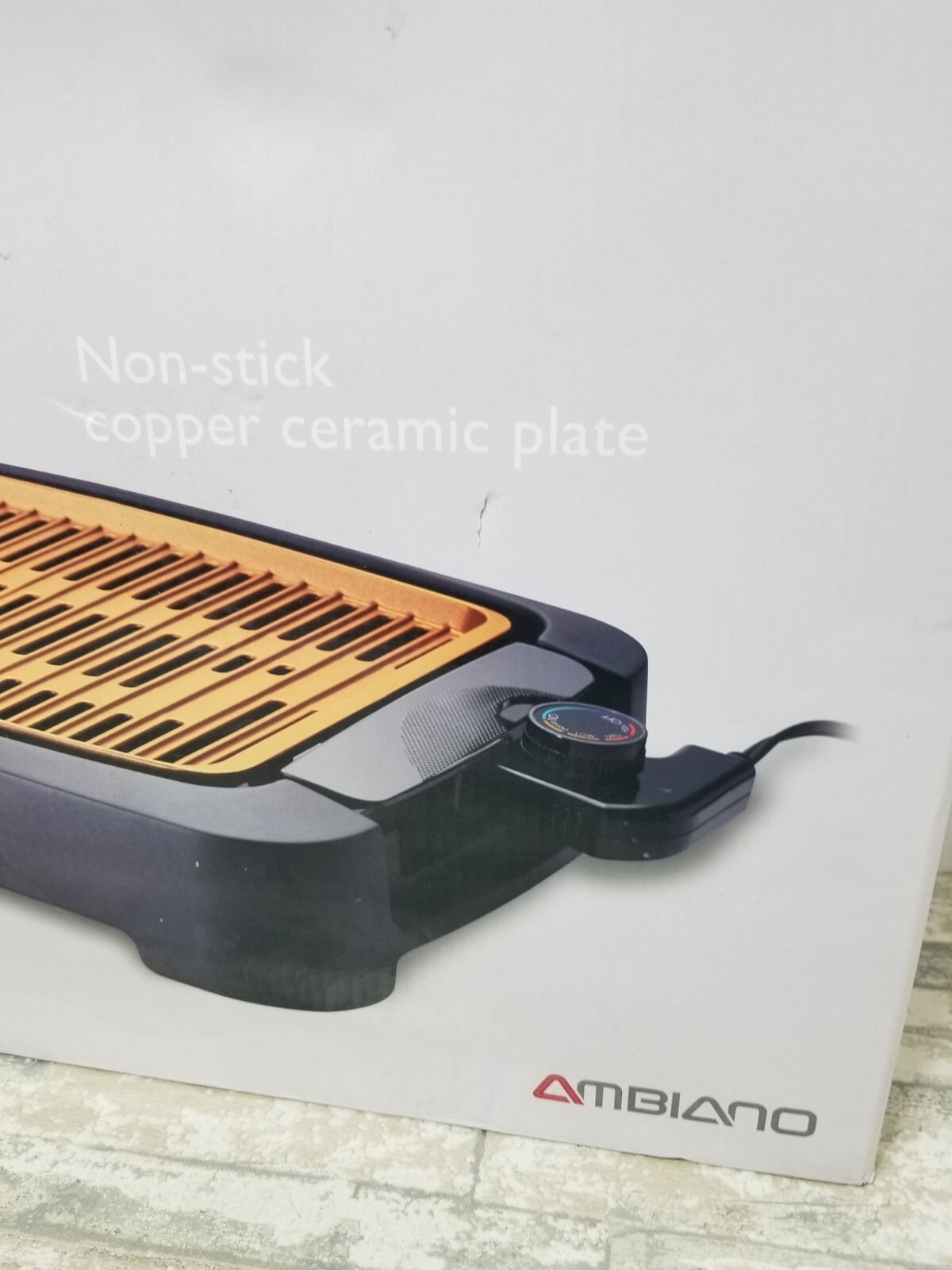 Ambiano Smokeless Grill Griddle Electric Indoor 12x16 722 Very Good eBay