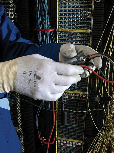 5 x SHOWA 370 Assemblage Poignée de Précision Gants Nitrile Palm Blanc Parfait Fit - Photo 3 sur 5