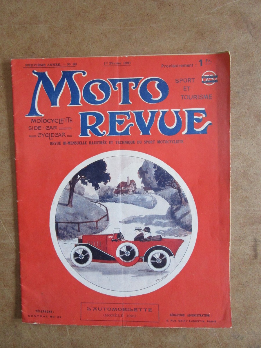 Revue Moto N°89 – Décembre 1921, Cyclecar G.A.R, Course De Côte De Gometz, Occasion Collector