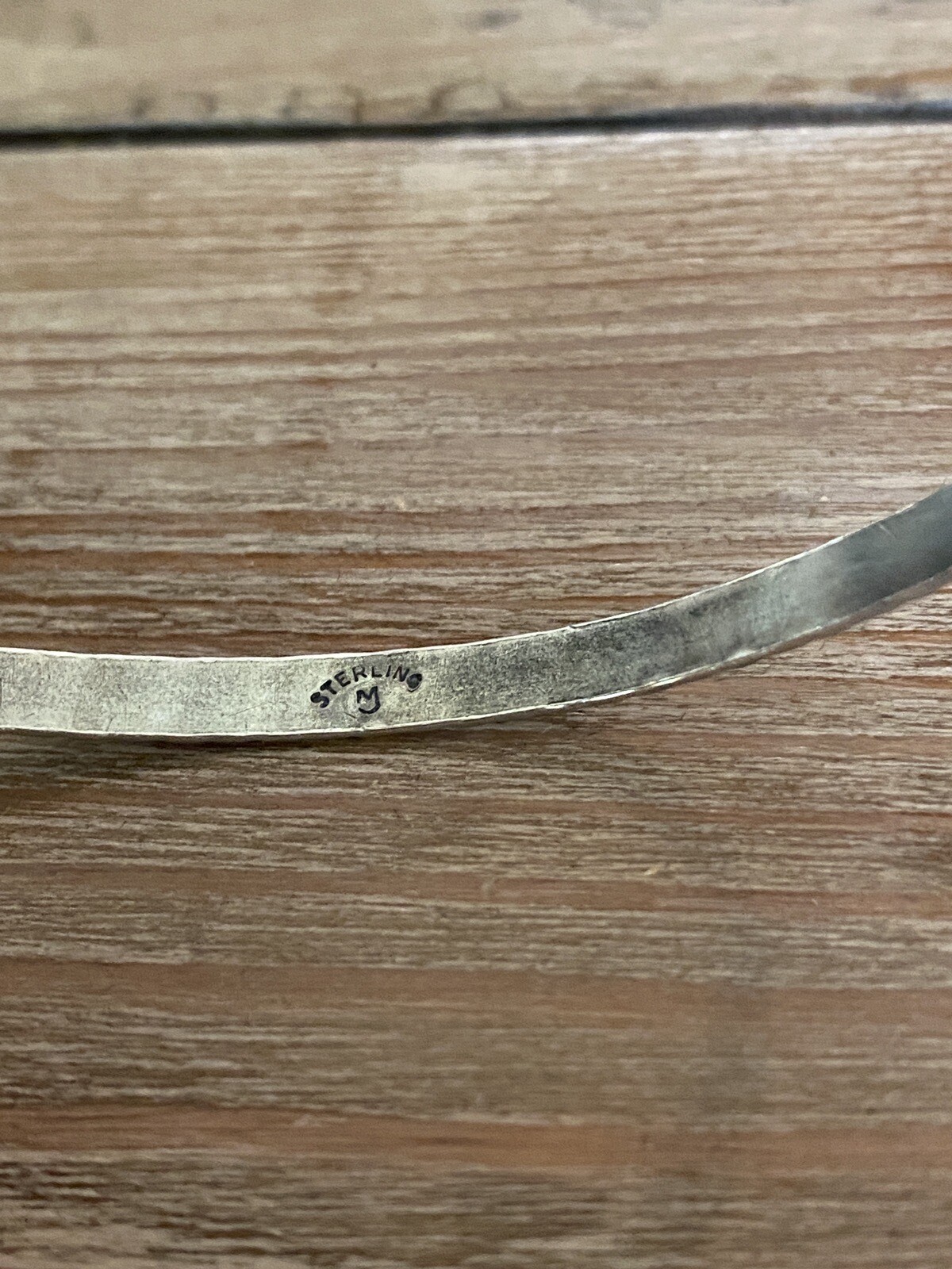 Solid Sterling Silver Slim Stripe Bangle Bracelet… - image 4