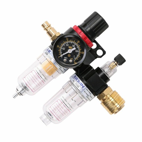 Druckluft Wartungseinheit-Druckminderer Wasserabscheider Öler Filter Kompressor - Bild 5 von 9