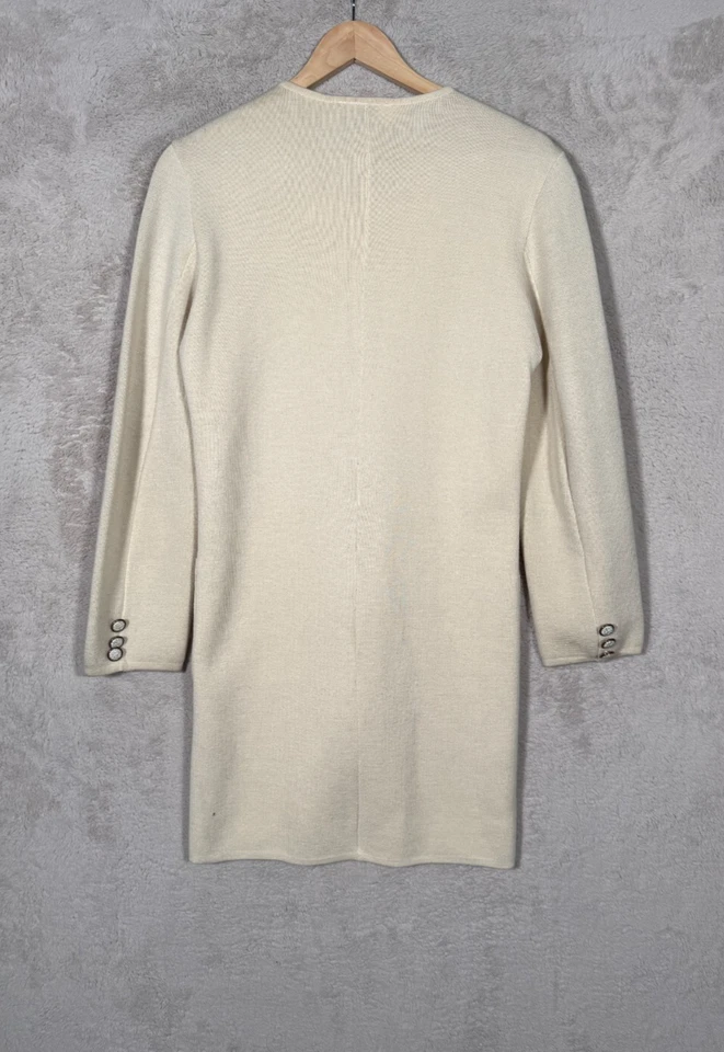 ANN TJIAN KENAR 复古 80 年代外套小号米色羊毛 — 第 2/4 张图片