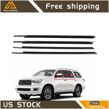 4 PCS SET Door Belt Molding Weatherstrip For Toyota Sequoia 2008- 2020 New