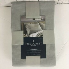 Euro Pillow Sham - 100 Linen - Gray - 26 x 26 in Fieldcrest NEW