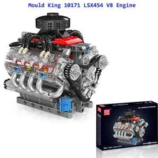 Mould King 10171 LSX454 V8 Engine Building Blocks Sets 8-Cylinder Car Engine DIY