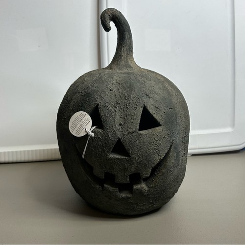 Pottery Barn Pumpkin Terracotta Jack O Lantern Halloween Decor Indoor Outdoor Lg - Picture 2 of 10