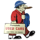Vintage Chevrolet Sign - Large Porcelain Used Cars Cigar Gas Pump Dealer Sign