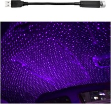 USB Projector Night Light, Highlighted Car Roof Light, Auto Inte Color: Purple