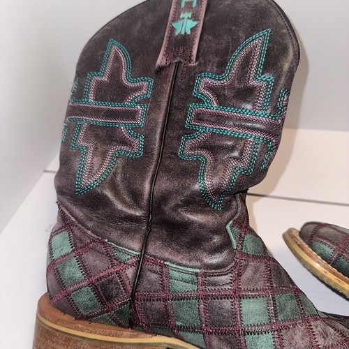 Tin Haul Damen Chevron eckige Zehenpartie Stiefel Größe 9 - Bild 2 von 5
