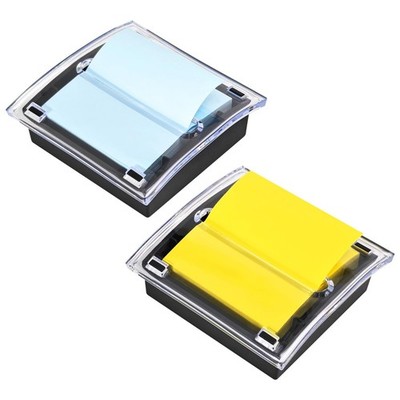 WERJOURU Pop Up Sticky Note Dispenser,3x3 Inches,Sticky Note Holder, Black Ba...