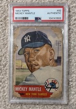 1953 TOPPS #82 MICKEY MANTLE PSA AUTHENTIC RECENT GRADE - New York Yankees HOF