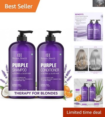 Deep Conditioning Purple Shampoo & Conditioner - Nourish and Protect Blonde Hair
