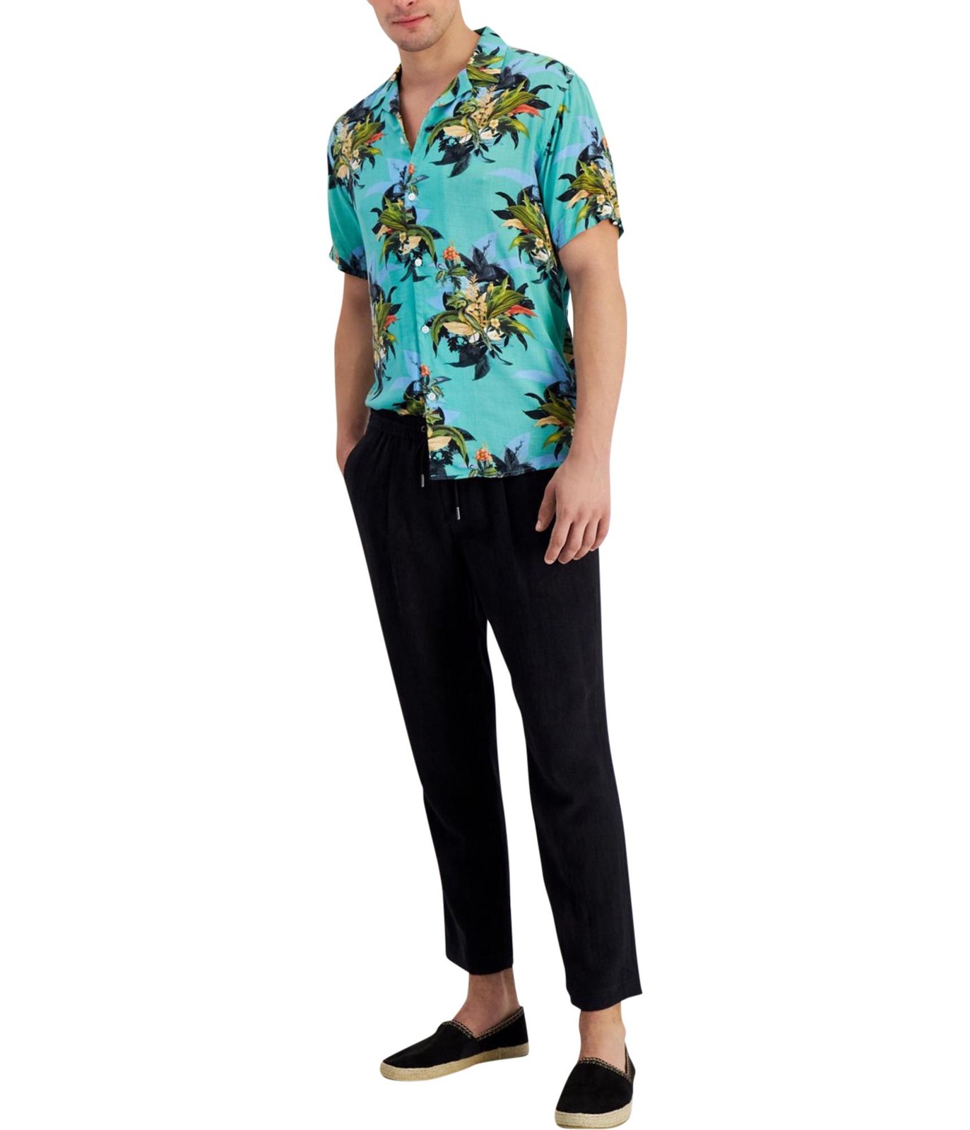 INC Mens Textured Drawstring Casual Jogger Pants Black XX-Large 6390₽