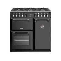 Stoves Richmond DX 90cm Dual Fuel Range Cooker 5 Gas Hob Black S900DF Grade C