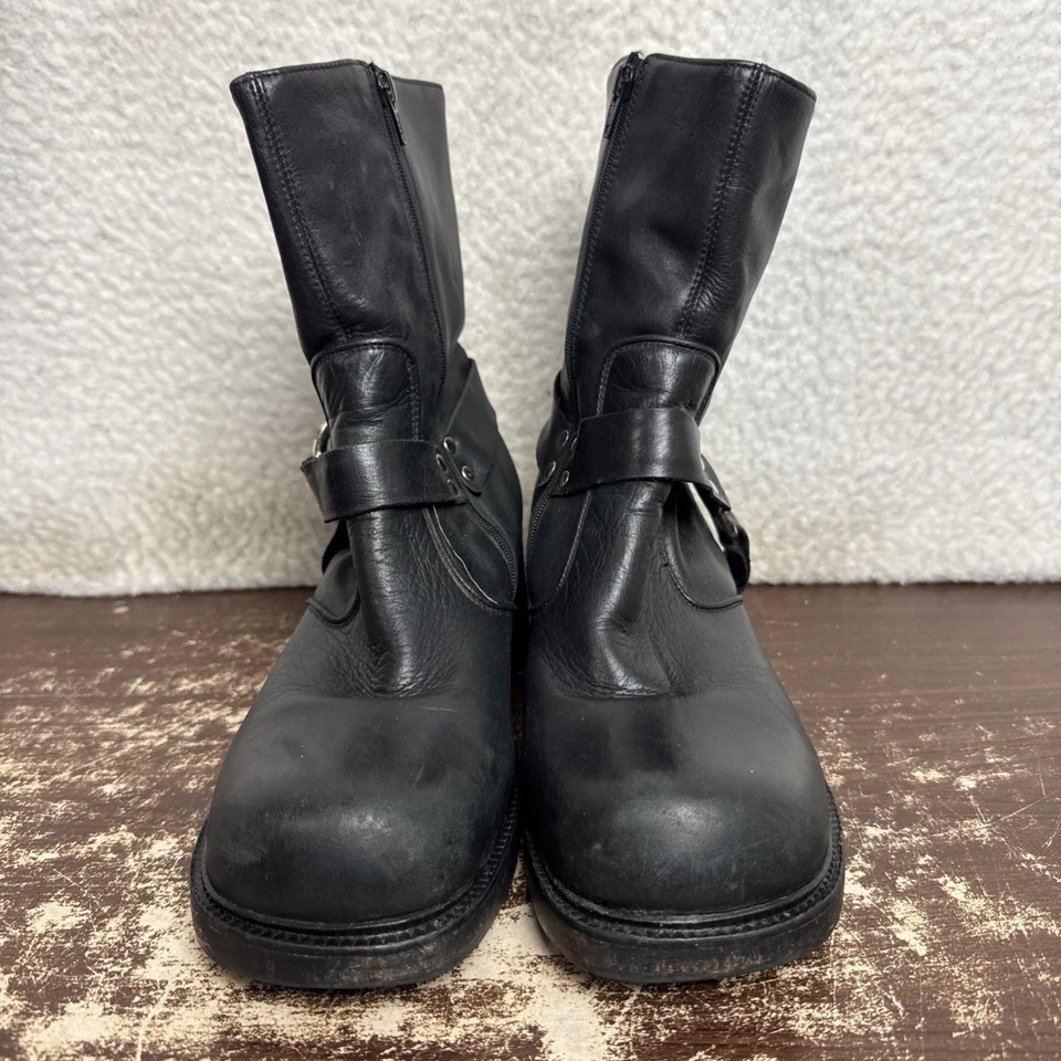 Durango Arnés Punta Cuadrada Cremallera Mujer 9 Negro Tacón Grueso Botas de Motociclista RD1990 Foto 3 de 4