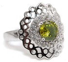 1CT Peridot 925 Solid Sterling Silver Ring Jewelry Sz 6  — photo 2