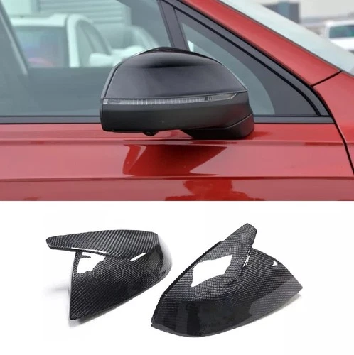 Real Carbon Fiber Rear View Mirror Cover Caps For Audi Q5 SQ5 Q7 SQ7 2017-2021