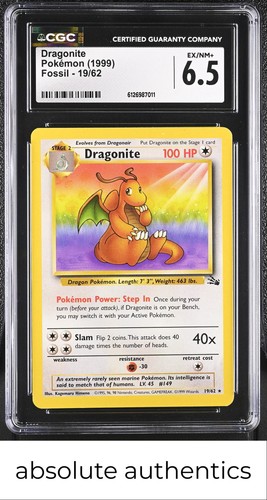 Dragonite (Unlimited) graded CGC 6.5 for sale on eBay