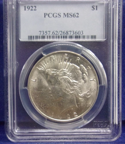 1922 Peace Silver Dollar PCGS MS62