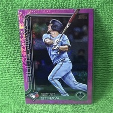 2025 Topps Update Series Myles Straw Pink Holo Foil #US340 Toronto Blue Jays MLB
