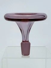 Blenko Handmade Glass 648 Stopper in HTF Rosé Joel Myers Design